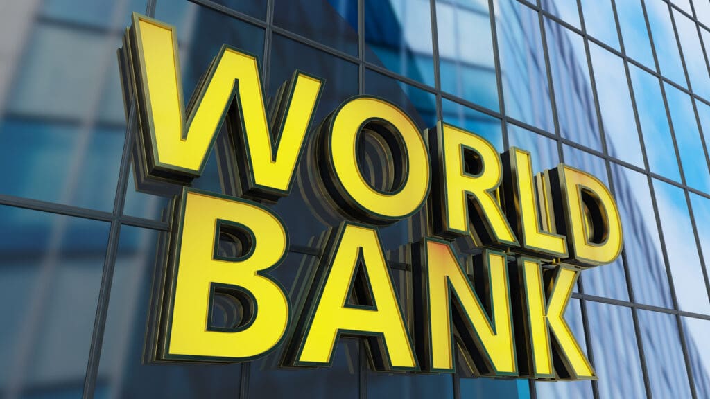 World Bank sign on building facade.