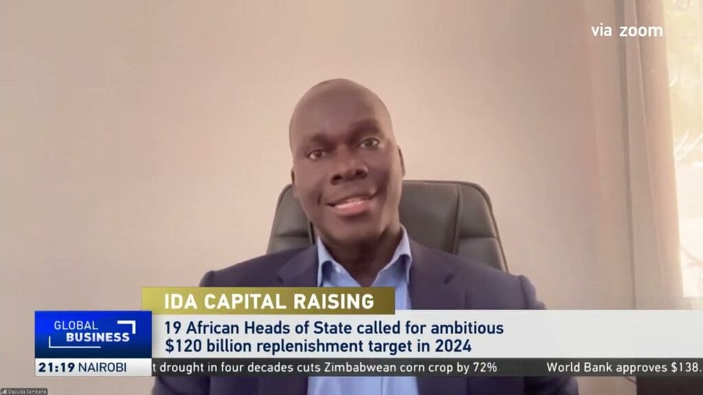 Man speaking about IDA capital raising.