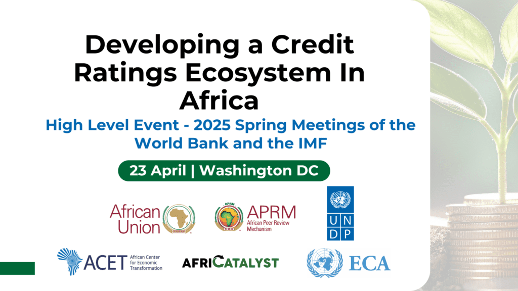 Africa credit ratings ecosystem event, April 23.