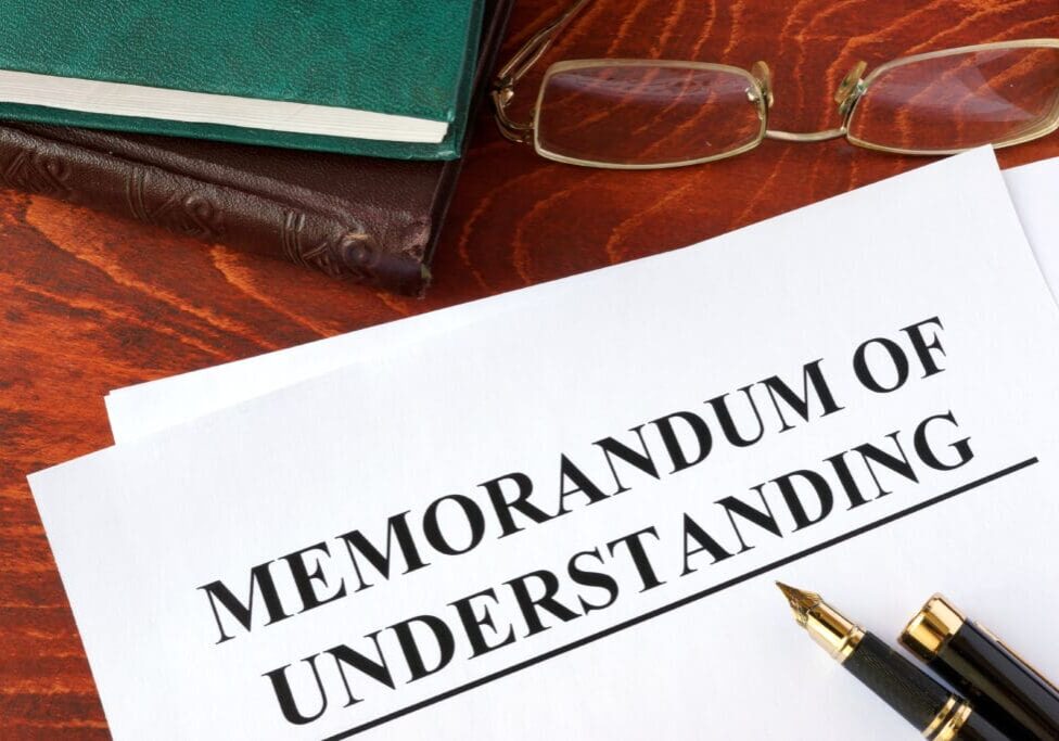 Memorandum of Understanding document.