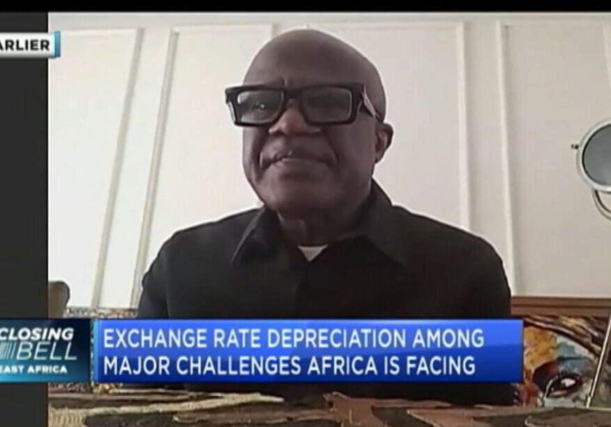 Man discusses Africa's economic challenges.
