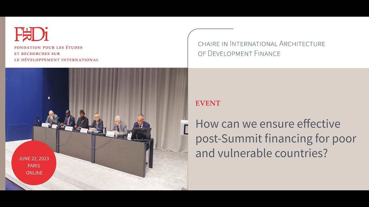 Panel discussion at a conference on ensuring effective financial support for poor and vulnerable countries, paris, june 28, 2023.