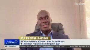 Man speaking about IDA capital raising.