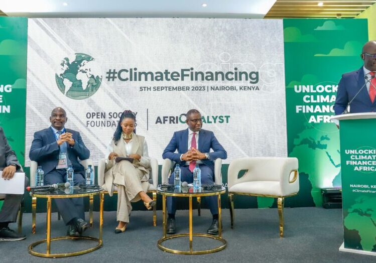 Panelists participate in a climate financing event in nairobi, kenya, on september 5th, 2021.